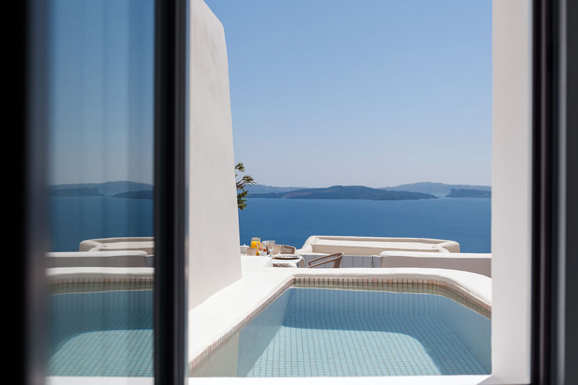 The View from the living room of villa Armonia cave house