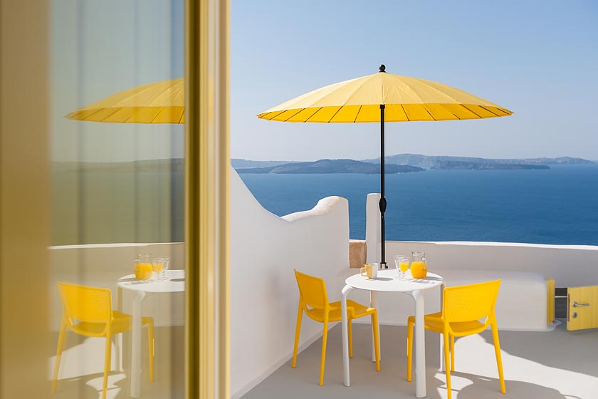 The Veranda of Villa Avra in Oia Santorini